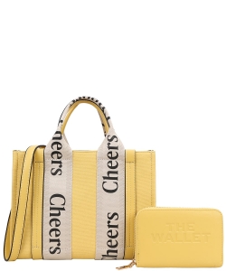 Cheers Shoulder Bag With Wallet Set BL-9127 YELLOW